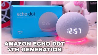 AMAZON ECHO DOT 4TH GENERATION SMART SPEAKER UNBOXING ALEXA  Cathys Unboxing 💋 [upl. by Gronseth]