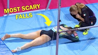 Most SCARY Falls in Gymnastics 😱 [upl. by Asum]