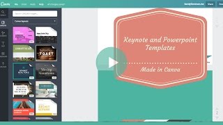 how to create a keynote or powerpoint template design in Canva SOOOO EASY [upl. by Narhem949]