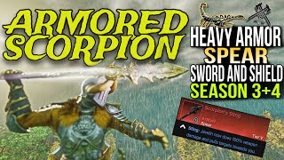 New World ARMORED SCORPION Build  Heavy Armor Spear SnS [upl. by Maribel509]