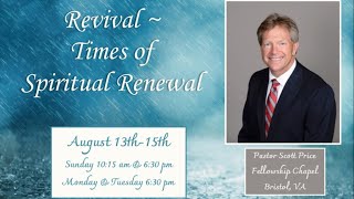 81323  Sunday Evening Revival Service  Pastor Scott Price [upl. by Atirehs]