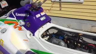 94 Kawasaki 750ss xi jetski flush and start [upl. by Yedsnil]