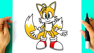 How to DRAW TAILS  Sonic the Hedgehog [upl. by Leifer]