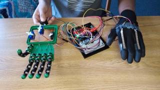 Arduino Robot Glove Hand  BioE101 Project [upl. by Ruder]