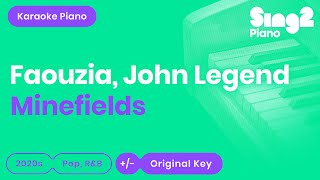 Faouzia John Legend  Minefields Karaoke Piano [upl. by Vig597]