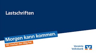 Vereinte Volksbank eG VR OnlineBanking Lastschriften [upl. by Ramraj]