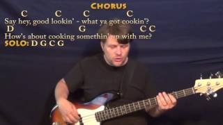 Hey Good Lookin Hank Williams Bass Guitar Cover Lesson with ChordsLyrics [upl. by Aser]