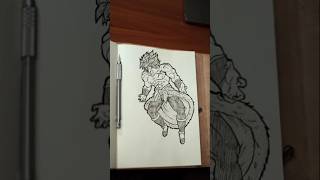 How to draw broly by jollyarts shorts youtubeshorts drawing shortsfeed viralshorts [upl. by Renault236]