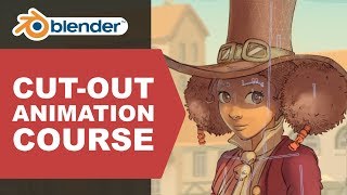 Cutout animation in Blender  Lesson 1 [upl. by Yenaled]