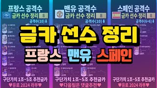 프랑스 맨유 스페인 금카 선수 정리 1조  5조 스쿼드 추천  FC온라인 공경 상위랭커 팀추천 팀컬러 모음 추가 선수추천 파워랭킹 가성비 금카팀 피파4 2조 3조 4조 [upl. by Nalliuq]