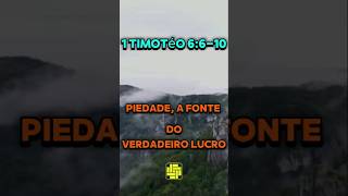 1 Timóteo 6610 Piedade a fonte do verdadeiro lucro bíblia mensagem versiculododia short [upl. by Ainessej]