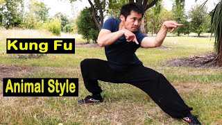 Kung Fu Animal Style With Stances Training [upl. by Leroj]