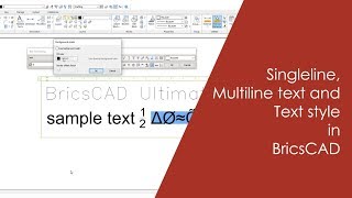 All about Text and Text style in BricsCAD [upl. by Navar71]