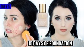 ESTEE LAUDER DOUBLE WEAR Foundation 1C0 First Impression Review amp Demo 15 DAYS OF FOUNDATION [upl. by Liahkim]