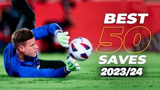 Best 50 Goalkeeper Saves 202324  HD 18 [upl. by Drice672]