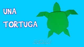 🐢como hacer una tortuga de papel origami fácil papiroflexia [upl. by Nymrak]