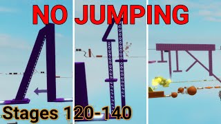 No Jumping Difficulty Chart Obby Stages 120140 [upl. by Enert306]