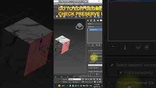 Preserve uvs in 3ds max 3dsmaxmodeling 3dsmax 3dsmaxtutorial 3dsmaxtips [upl. by Enoitna]