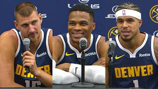 Russell Westbrook amp Teammates Talk His Addition To The Nuggets At Media Day [upl. by Leirum]