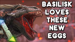 TAMING A BASILISK USING MAGMASAUR EGGS  ARK GENESIS EP22 [upl. by Mikihisa]