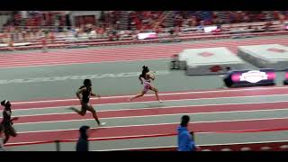 Razorback Invitational indoor meet 12823 Fayeteville Arkansas Christine 400M PR Time 5267 [upl. by Legna]