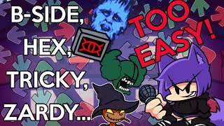 Rhythm game veteran vs TRICKY HEX ZARDY amp BSide Friday Night Funkin Modded Playthrough [upl. by Lacie786]