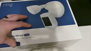 Ring floodlight cam wired pro unboxing [upl. by Estell]