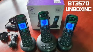 Unboxing BT3570 Cordless TRIPLE Phones With Nuisance Call Blocking Technology [upl. by Siravat]