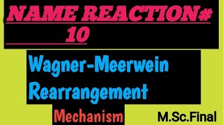 Wagner Meerwein Rearrangement Mechanism [upl. by Skvorak]