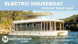 Mothership Electric Houseboat  Mothership Marine Ltd [upl. by Eyram]