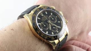 Rolex Daytona OYSTERFLEX 116518LN Black Dial Cerachrom Bezel Luxury Watch Review [upl. by Anestassia235]