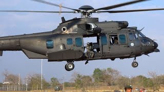 Big Helicopter Brazilian Army EC725 Engine Startup and Takeoff Video [upl. by Suissac515]