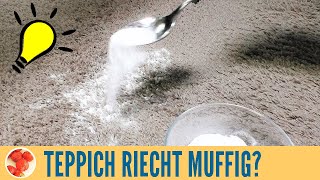 Genialer Trick Teppich riecht muffig Teppich einfach reinigen mit diesem Hausmittel [upl. by Stein]