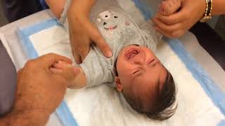 3 months old baby getting 3 Shot Vaccine in one [upl. by Okramed]