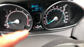 FORD FIESTA  Highbeam lights how to turn on and off [upl. by Rostand]