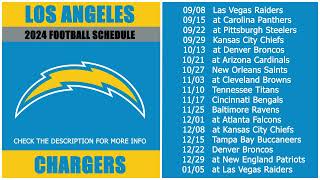 2024 Los Angeles Chargers Football Schedule [upl. by Nesnar]