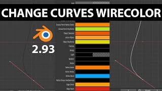 Blender 293  Change Curves Wire color [upl. by Eiaj]