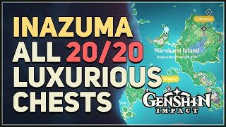 All 20 Inazuma Luxurious Chest Locations Genshin Impact [upl. by Amarette]