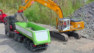 CONSTRUCTION ZONE  AWESOME RC MACHINES WORKING  GRAVEL MINE l [upl. by Ynnavoj321]