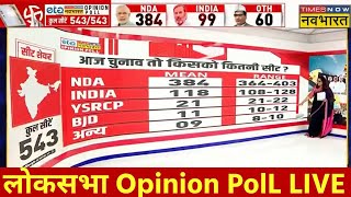 Live Jan Gan Ka Mann with Navika Kumar  Lok Sabha Elections 2024  NDA vs INDI News Opinion Poll [upl. by Jestude]