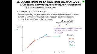 La vitesse initiale de la réaction enzymatique PM [upl. by Coates]