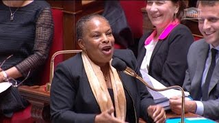 Taubira à Ciotti quotJe vous obsède avec une constance qui appelle ladmirationquot [upl. by Zoes]