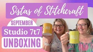 Sistas of Stitchcraft 55  STUDIO 7T7 BAG MAKERS BOX UNBOXING SEPTEMBER 24 [upl. by Spancake974]