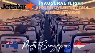 INAUGURAL Jetstar Airbus A321neo Perth to Singapore Flight Review [upl. by Concepcion132]