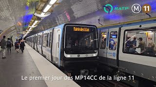 RATP Le premier jour des MP14 de la ligne 11   4K [upl. by Delainey]