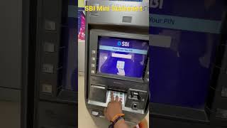 SBI mini statement through ATM  Print Mini statement SBI  Mini statement of SBI Shaving Account [upl. by Ylellan]