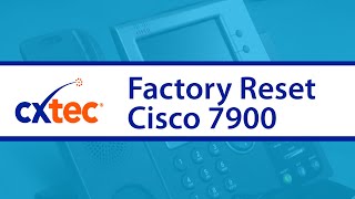 How to Factory Reset Cisco 7900 Series IP Phones [upl. by Ardyth]