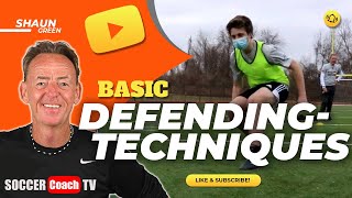 SoccerCoachTV  Basic Defending Techniques [upl. by Ahsyak]