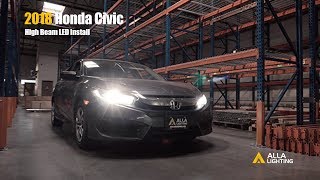 Install  Change  Upgrade Honda Civic Headlight Replacement High Beam [upl. by Yelssew]