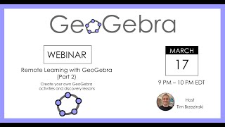 How to Create Your Own GeoGebra Activities Remote Learning with GeoGebra Part 2 [upl. by Landy]